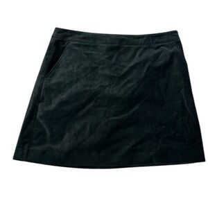 Gorgeous velvet mini skirt deep‎ sage color Boden Petite 14